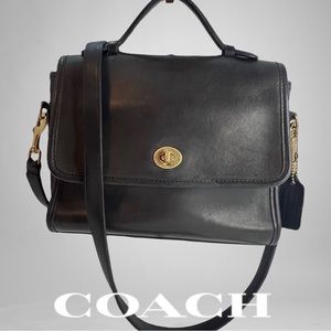 Coach Black Leather Crossbody Bag